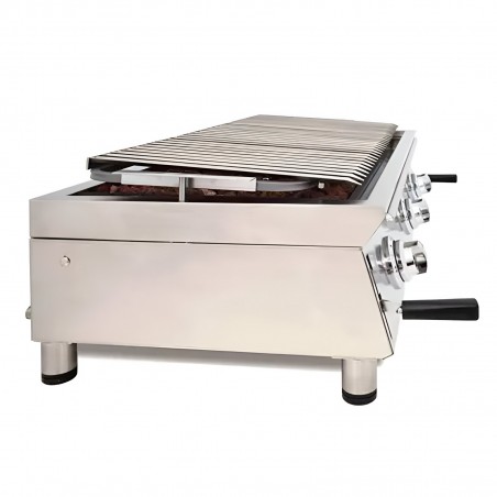 Comprar Barbacoa a gas con piedra volcánica parrilla pavonada 692mm 70BAR en Pepebar