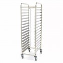Carro bandejero inox para panadería 16 guías 60X40 MA09300548