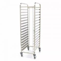 Carro bandejero inox para panadería 16 guías 60X40 MA09300548