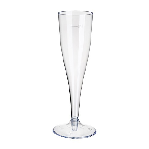 Comprar 10 copas de cava de plástico, 0,1 l diámetro 5,1 cm · 17 cm transparente 1-sola pieza en Pepebar
