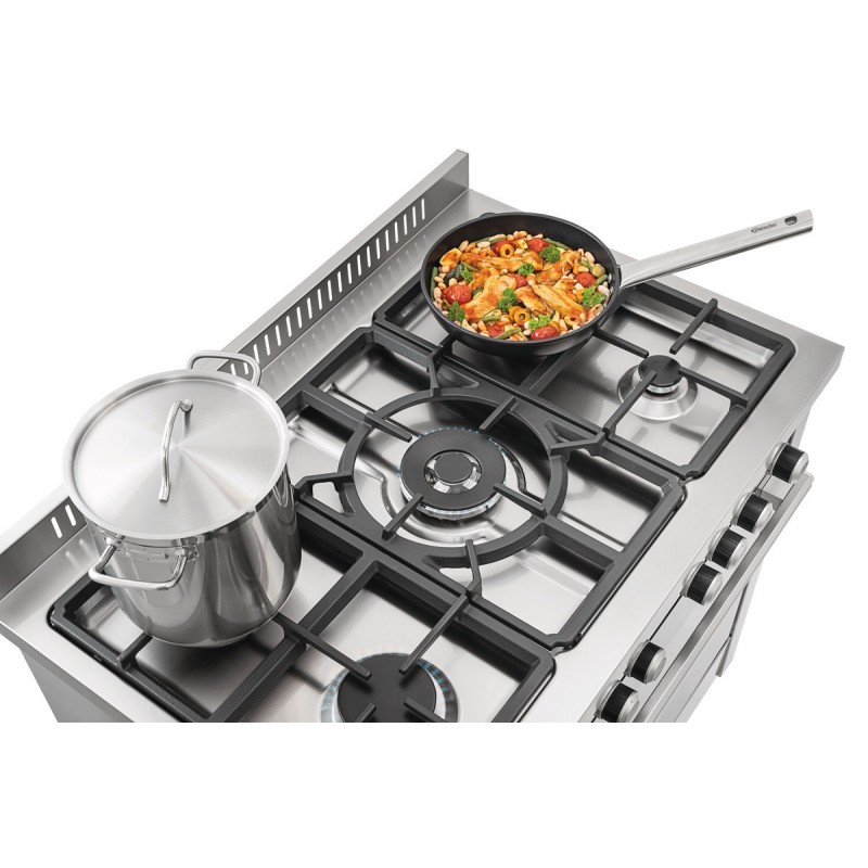 Comprar Cocina de gas industrial de 5 fuegos con horno eléctrico Bartscher 1519821 en Pepebar