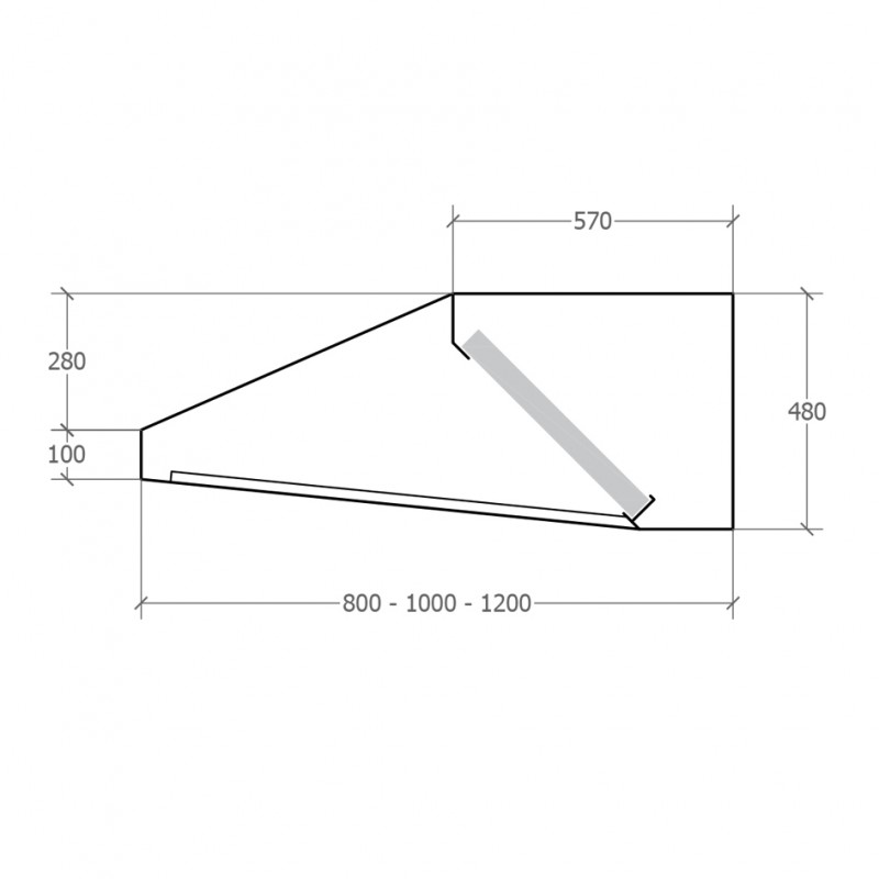 Comprar Campana Extractora Óptima Mural en varias medidas con y sin motor CEOP Tevex en Pepebar