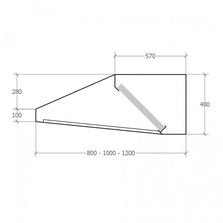 Comprar Campana Extractora Óptima Mural en varias medidas con y sin motor CEOP Tevex en Pepebar