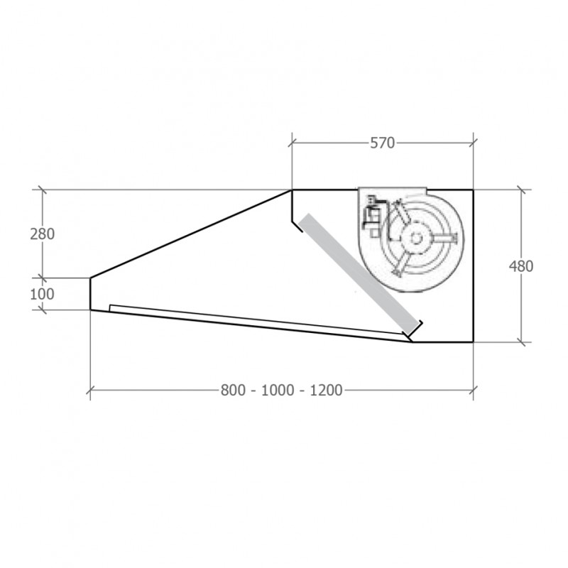 Comprar Campana Extractora Óptima Mural en varias medidas con y sin motor CEOP Tevex en Pepebar