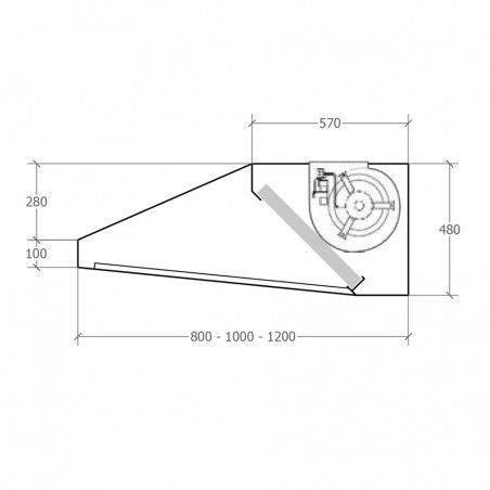 Comprar Campana Extractora Óptima Mural en varias medidas con y sin motor CEOP Tevex en Pepebar