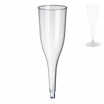 ▷ 6 copas de cava de plástico, 0,1 l diámetro 5 cm · 17,5 cm  transparente【Precios y Ofertas】