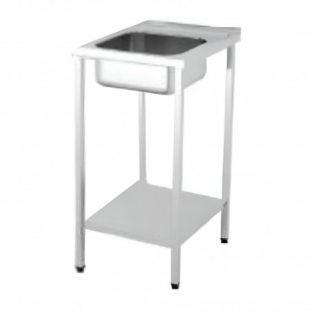 Comprar Fregadero una cuba con estante gama ECO con fondo 600 mm en Pepebar