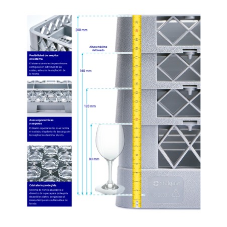 Comprar Cesta para lavavasos y lavavajillas Stalgast Varias medidas y opciones en Pepebar