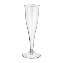 5 copas de cava de plástico, 0,1 l diámetro 5 cm · 17,5 cm transparente con pie transparente