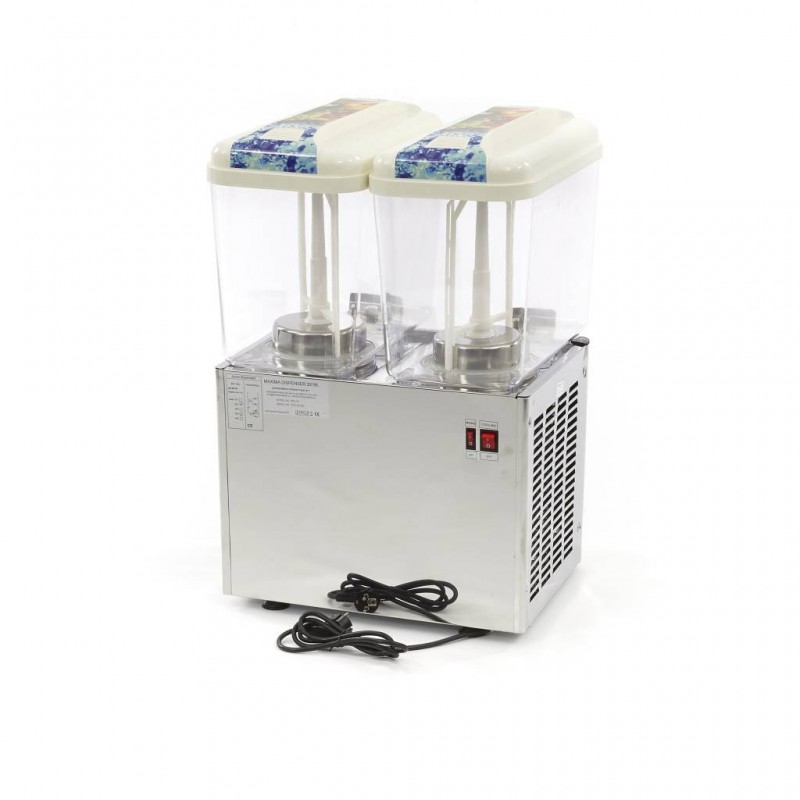 Comprar Dispensador de bebidas 2 x 18 litros eléctrico con mecanismo de agitación en Pepebar