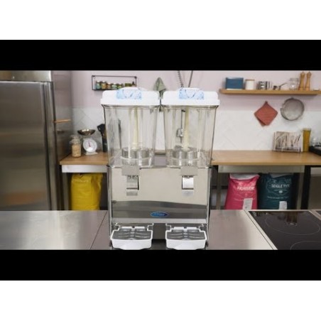 Comprar Dispensador de bebidas 2 x 18 litros eléctrico con mecanismo de agitación en Pepebar