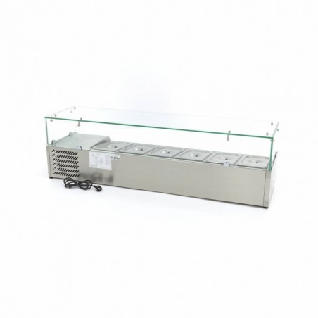 Vitrina refrigerada 150 cm para 6 x 1/3 gn Comprar Vitrina refrigerada 150 cm para 6 x 1/3 gn en Pepebar