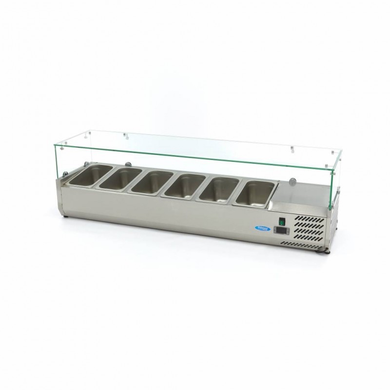 Vitrina refrigerada 150 cm para 6 x 1/3 gn Comprar Vitrina refrigerada 150 cm para 6 x 1/3 gn en Pepebar