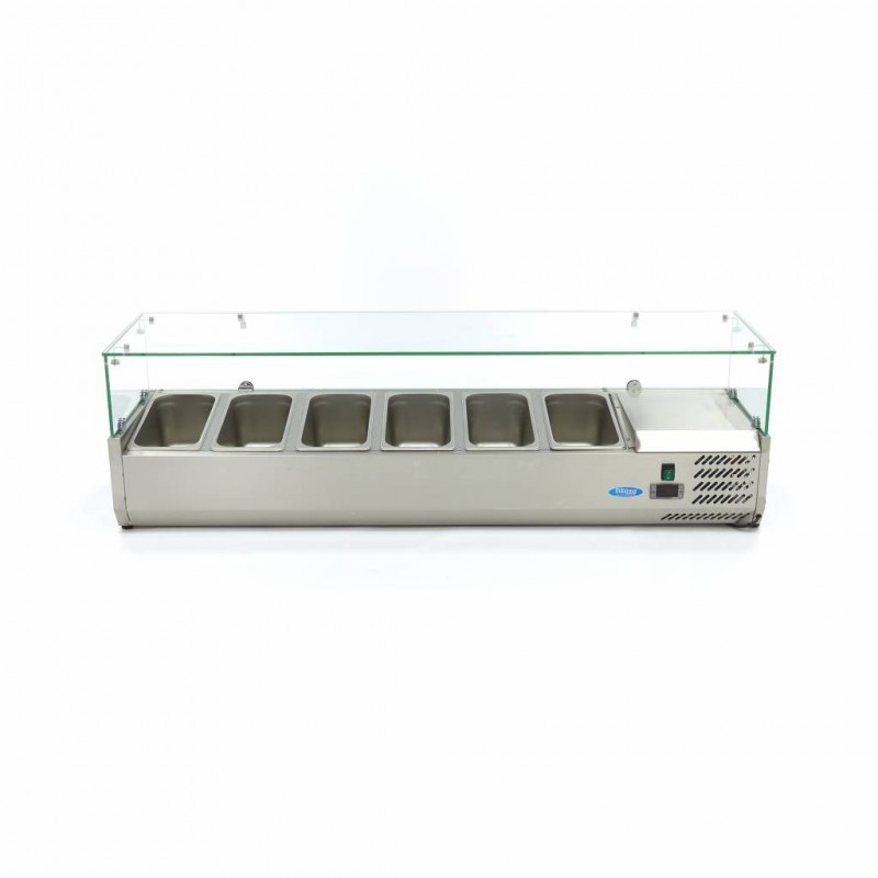 Vitrina refrigerada 150 cm para 6 x 1/3 gn Comprar Vitrina refrigerada 150 cm para 6 x 1/3 gn en Pepebar