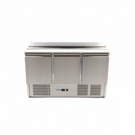 Comprar Saladette 400 litros 137 cm 3 puertas con tabla de cortar en Pepebar