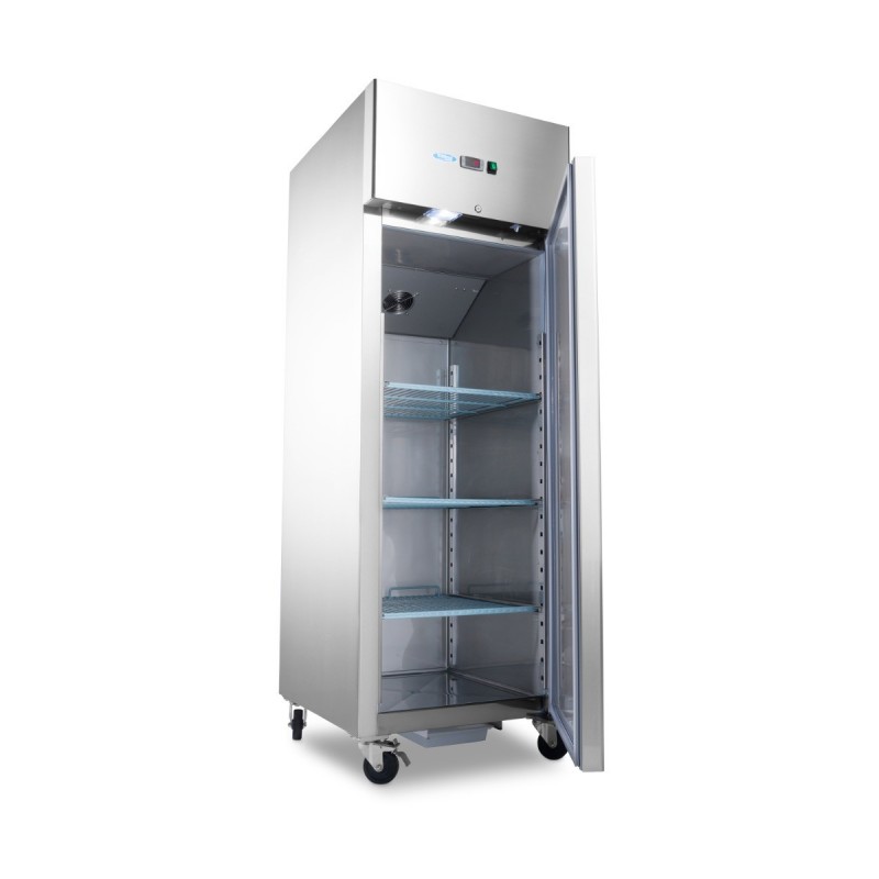 Comprar Frigorífico 600 litros 3 estantes ajustables 2/1 gn con ruedas y estantes en Pepebar