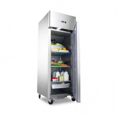 Comprar Frigorífico 600 litros 3 estantes ajustables 2/1 gn con ruedas y estantes en Pepebar