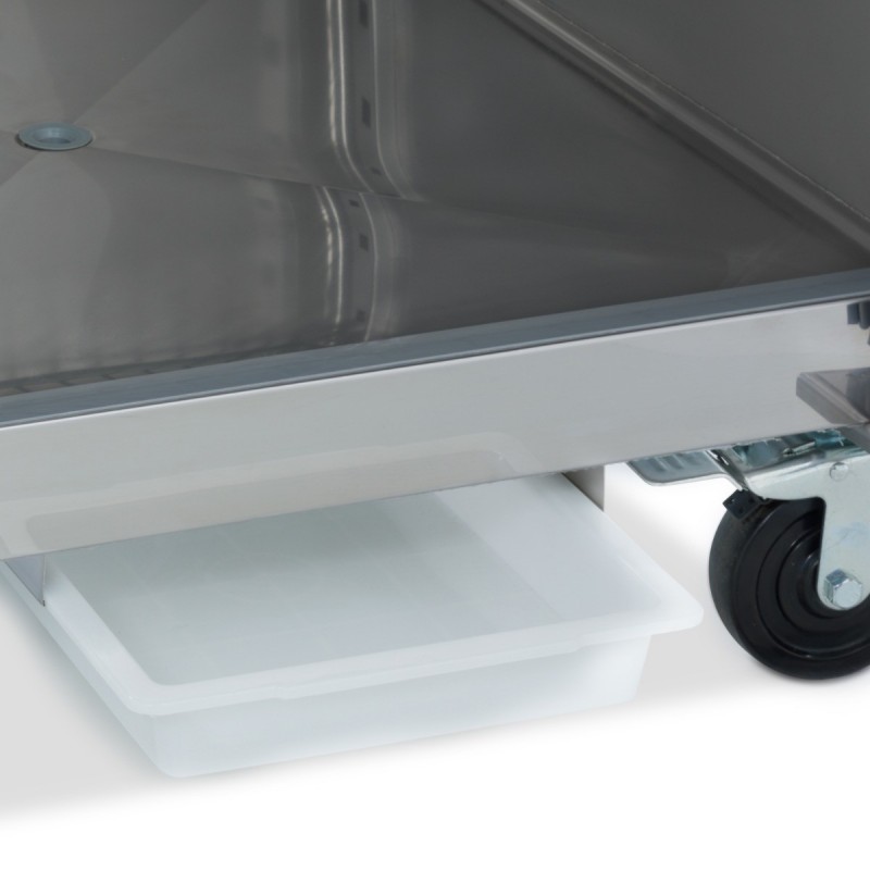 Comprar Frigorífico 600 litros 3 estantes ajustables 2/1 gn con ruedas y estantes en Pepebar