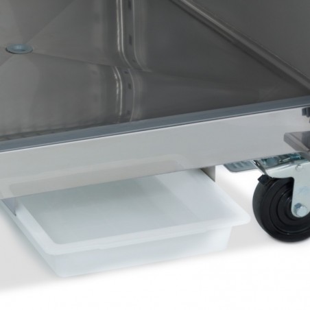 Comprar Frigorífico 600 litros 3 estantes ajustables 2/1 gn con ruedas y estantes en Pepebar