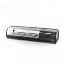 Vitrina Repisa frigorífica para sushi y tapas 52 litros con 5 x 1/3 gn modelo de sobremesa