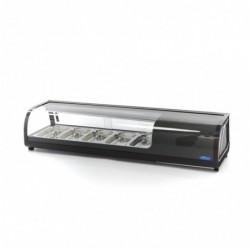 Vitrina Repisa frigorífica para sushi y tapas 52 litros con 5 x 1/3 gn modelo de sobremesa