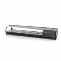 Vitrina Repisa frigorífica para sushi y tapas 132 litros con 5 x 1/2 gn modelo de sobremesa