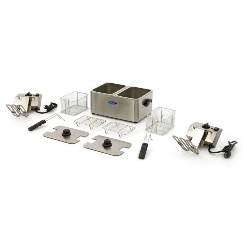 Comprar Freidora 2 cestas de 4 litros hasta 2kg de patatas fritas en Pepebar