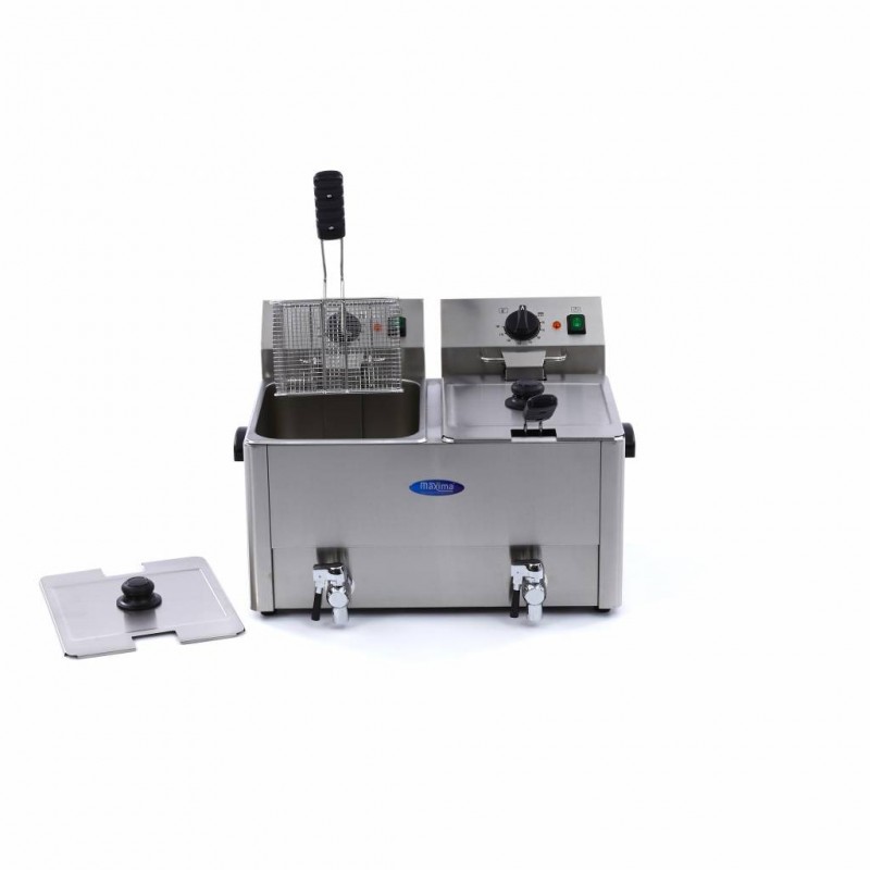 Comprar Freidora 2 cestas de 8 litros con grifo de vaciado en Pepebar