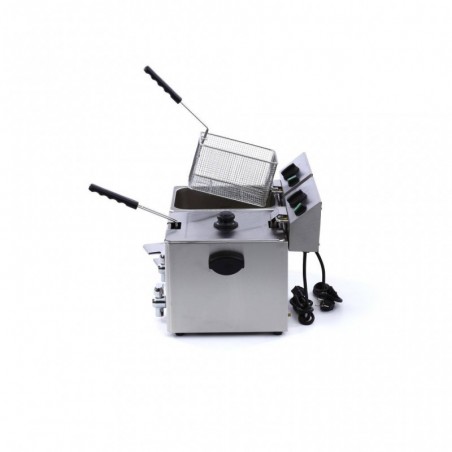 Comprar Freidora 2 cestas de 8 litros con grifo de vaciado en Pepebar