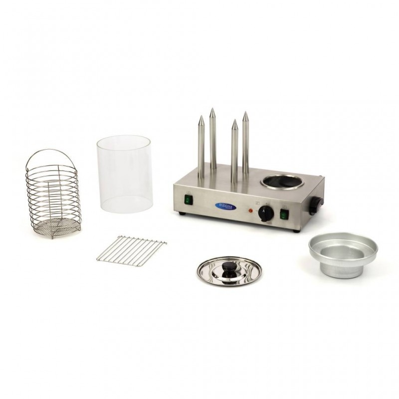 Comprar Calentador de perritos calientes diámetro 20 x 24 cm apto para lavavajillas con 4 pinchos en Pepebar