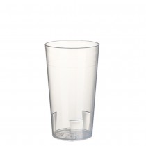 10 Vasos reutilizables 0,2 l diámetro 6,5 cm · 11,4 cm translúcido irrompible