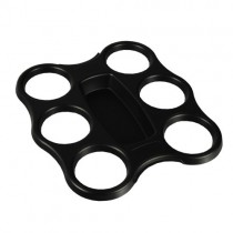3 Bandejas de servicio, 22,4 cm x 24,4 cm x 2,4 cm negro para 6 vasos - Pepebar 3 Bandejas de servicio, 22,4 cm x 24,4 cm x 2,4 cm negro para 6 vasos - Catálogo Vasos de plástico