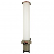 Dispensador de vasos de plástico, 67 cm x 13 cm x 15,5 cm gris para 100 vasos con parte superior de diámetro 7,03 cm