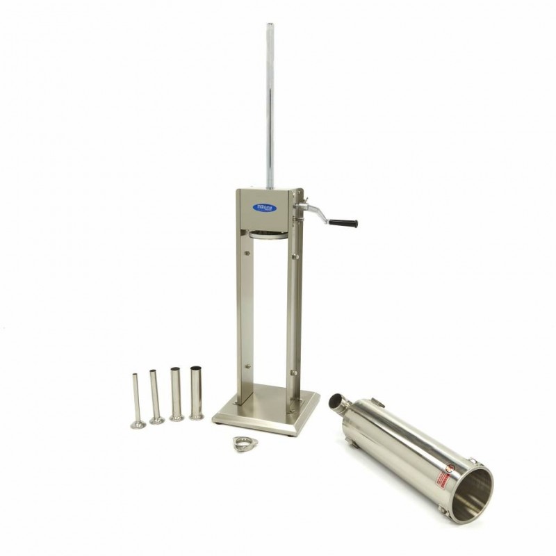 Comprar Embutidora 7 litros vertical con 4 tubos de embutición en Pepebar