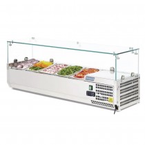 Vitrina refrigerada expositora ingredientes 5 cubetas GN 1/4 Polar G608 - Pepebar Vitrina refrigerada expositora ingredientes 5 cubetas GN 1/4 Polar G608 - Catálogo Vitrina tapas sobremostrador