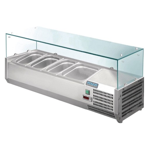 Vitrina frigorífica expositora de ingredientes para cubetas GN 1/3 Varias medidas Polar Comprar Vitrina frigorífica expositora de ingredientes para cubetas GN 1/3 Varias medidas Polar en Pepebar