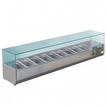 Vitrina refrigerada 9 cubetas GN 1/3 Polar GD878 - Pepebar Vitrina refrigerada 9 cubetas GN 1/3 Polar GD878 - Catálogo Vitrina tapas sobremostrador
