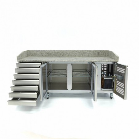 Comprar Mesa refrigerada de preparación 1/6 GN 2 puertas y 7 cajones en Pepebar