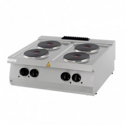 Cocina eléctrica 4 quemadores 70 cm de profundidad