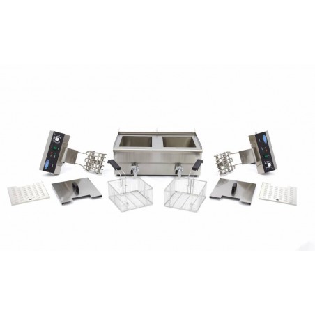 Comprar Freidora 2 cestas de 16 litros con grifo de vaciado en Pepebar