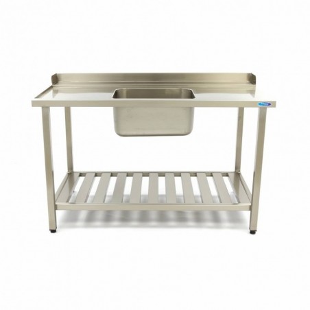Comprar Mesa para lavavajillas 120 x 75 cm izquierda con fregadero peto y estante en Pepebar