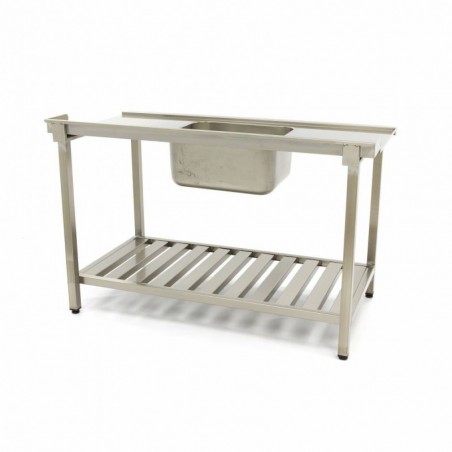 Comprar Mesa para lavavajillas 120 x 75 cm izquierda con fregadero peto y estante en Pepebar