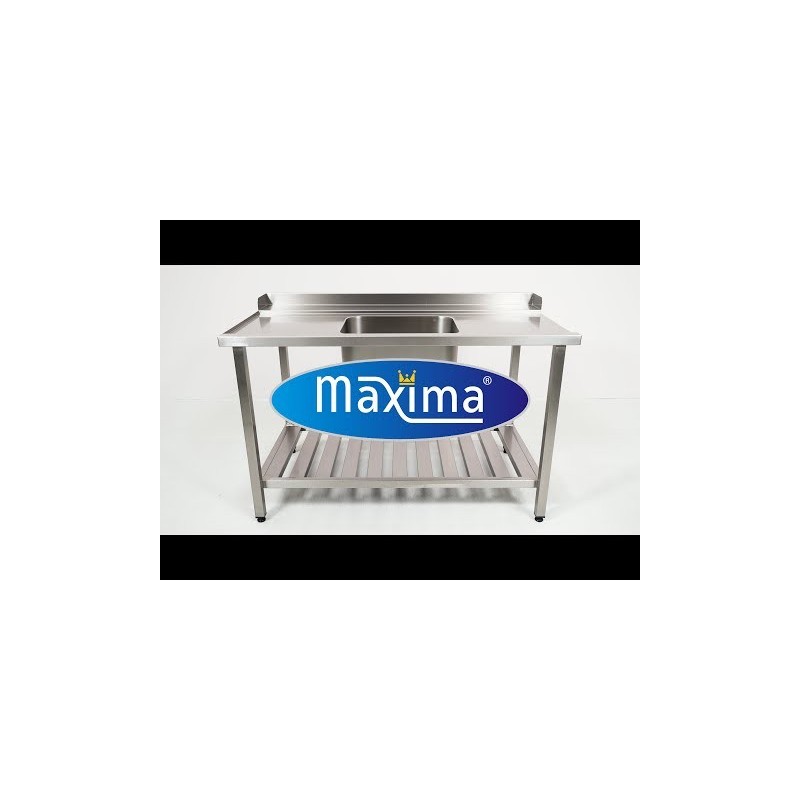 Comprar Mesa para lavavajillas 120 x 75 cm izquierda con fregadero peto y estante en Pepebar