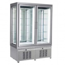 Armario expositor doble para heladería 4 caras cristal 132x65x190cm L07703 - Pepebar Armario expositor doble para heladería 4 caras cristal 132x65x190cm L07703 - Catálogo Congelador expositor