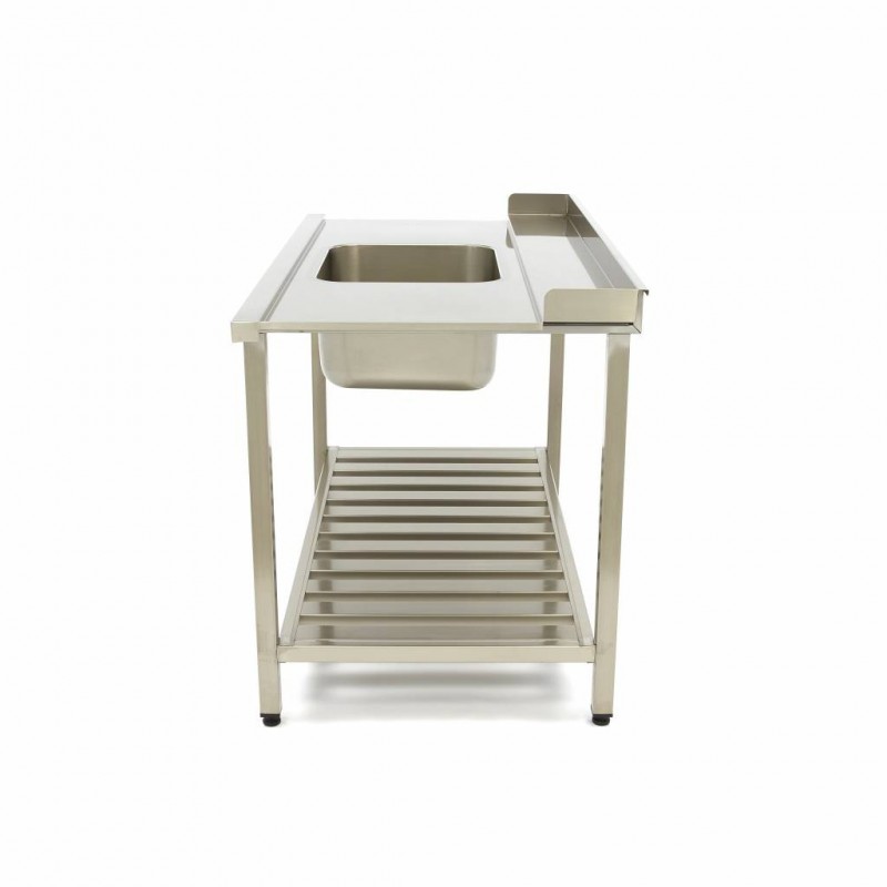 Mesa para lavavajillas 160 x 75 cm derecha con fregadero peto y estante Comprar Mesa para lavavajillas 160 x 75 cm derecha con fregadero peto y estante en Pepebar