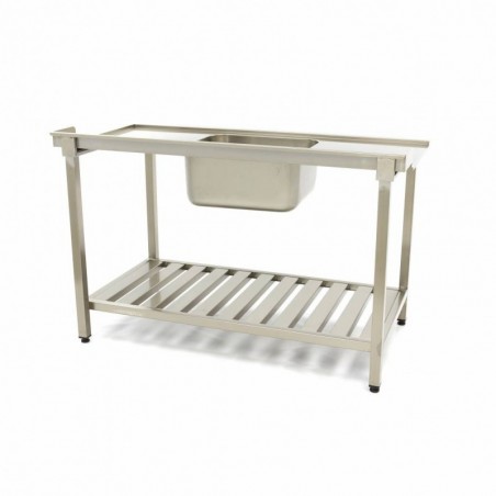 Mesa para lavavajillas 160 x 75 cm derecha con fregadero peto y estante Comprar Mesa para lavavajillas 160 x 75 cm derecha con fregadero peto y estante en Pepebar