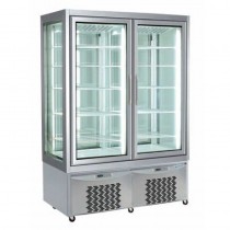Armario expositor doble 4 caras cristal heladería-pastelería L07703VNP - Pepebar Armario expositor doble 4 caras cristal heladería-pastelería L07703VNP - Catálogo Congelador expositor