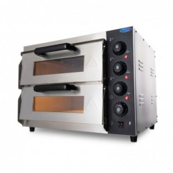 Horno para pizza doble cámara 2 pizzas de diámetro 40 cm