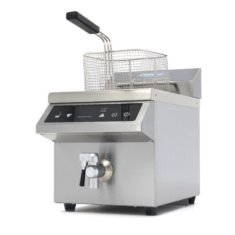 Comprar Freidora 8 litros 1 cesta inducción con grifo de vaciado en Pepebar