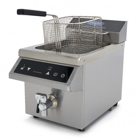 Comprar Freidora 8 litros 1 cesta inducción con grifo de vaciado en Pepebar